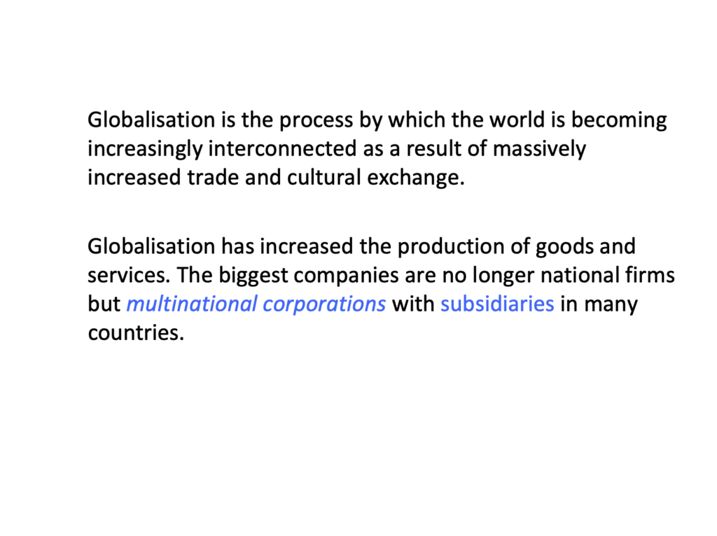 Multinationals Presentation Notes